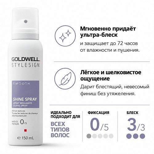 Защитный спрей для блеска волос - Goldwell Stylesign Shine Spray 